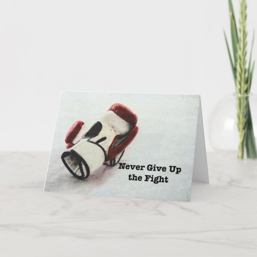 Geben Sie nie den Kampf auf, der themenorientierte Karte (Vorderseite)