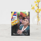 Geben Sie nie - Gruß-Karte auf Karte (Gelbe Blume)