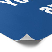 Geben Sie nie Inspirationsblau auf Poster (Ecke)