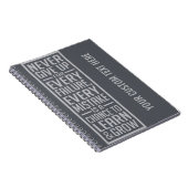 Geben Sie nie motivierend Notizbuch auf Notizblock (Rechte Seite)