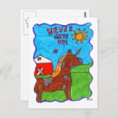 Geben Sie nie Postkarte auf (Vorne/Hinten)