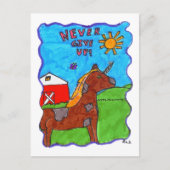 Geben Sie nie Postkarte auf (Vorderseite)