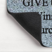 Geben Sie nie - Winston Churchill auf Mousepad (Ecke)