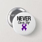 Geben Sie niemals auf (Bauchspeicheldrüsenkrebs) Button (Vorne & Hinten)