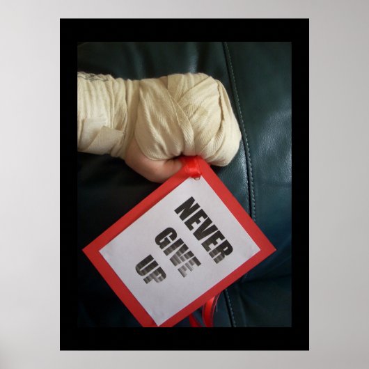 Geben Sie niemals auf, Boxen-Leinwand Poster (Vorne)