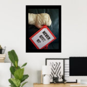 Geben Sie niemals auf, Boxen-Leinwand Poster (Heimbüro)