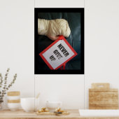 Geben Sie niemals auf, Boxen-Leinwand Poster (Küche)