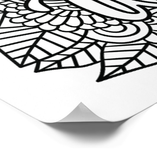 Geben Sie niemals auf - färben Sie sich selbst Poster (Ecke)