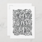 Geben Sie niemals auf - färben Sie sich selbst Postkarte (Vorne/Hinten)