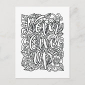 Geben Sie niemals auf - färben Sie sich selbst Postkarte (Vorderseite)