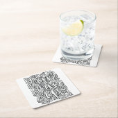 Geben Sie niemals auf - färben Sie sich selbst Rechteckiger Pappuntersetzer (Vor Ort)