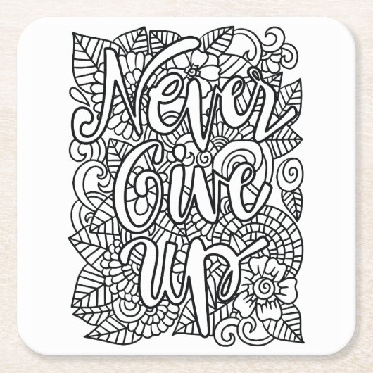 Geben Sie niemals auf - färben Sie sich selbst Rechteckiger Pappuntersetzer (Vorderseite)