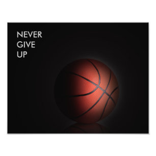 "GEBEN SIE NIEMALS AUF" FOTODRUCK