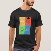 Geben Sie niemals auf: Motivierend Collage Design T-Shirt (Vorderseite)