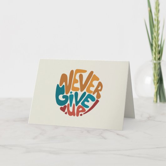 Geben Sie niemals auf - Niedliche Motivierend Nach (Vorderseite)
