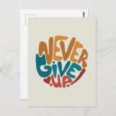 Geben Sie niemals auf - Niedliche Motivierend Nach Postkarte (Vorne/Hinten)