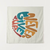 Geben Sie niemals auf - Niedliche Motivierend Nach Wandteppich (Vorderseite (Horizontal))