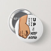 Geben Sie niemals auf und behielt Sie Ihr Notebook Button (Vorne & Hinten)