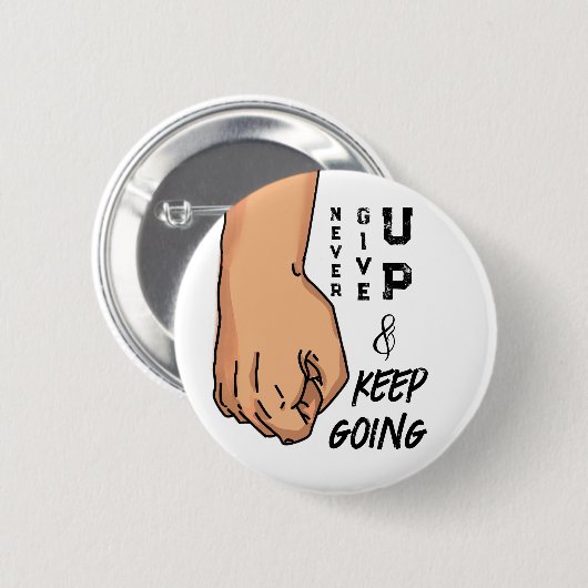 Geben Sie niemals auf und behielt Sie Ihr Notebook Button (Vorne & Hinten)