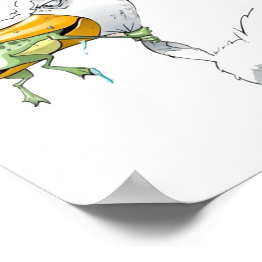 Geben Sie niemals das Froschgeschenk auf Poster (Ecke)