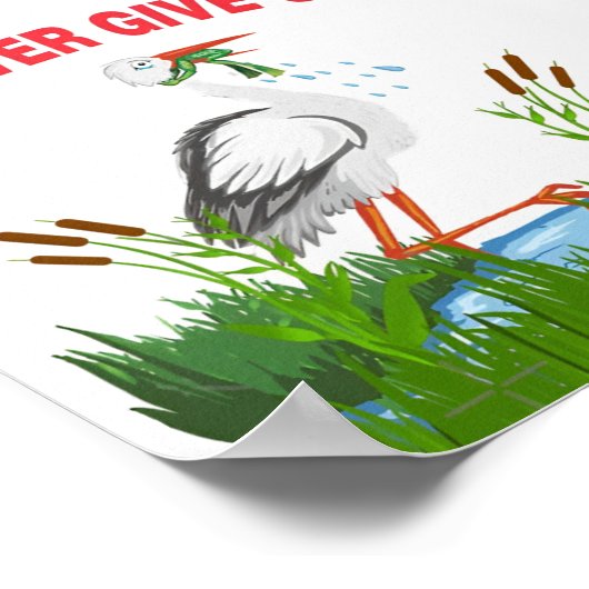 Geben Sie niemals das Froschgeschenk-Poster auf Poster (Ecke)