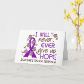 Geben Sie niemals die Alzheimer-Krankheit von Hoff Karte (Gelbe Blume)