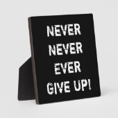 Geben Sie niemals die Ebene auf Fotoplatte (Vorderseite)