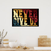 Geben Sie niemals die geistige Gesundheit des Fitn Poster (Küche)