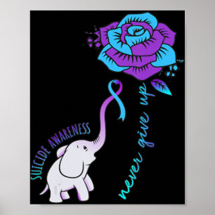 Geben Sie niemals die glückliche Unterstützung für Poster