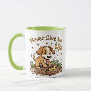 Geben Sie niemals die Tasse des Hundes auf - Motiv