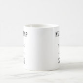 Geben Sie niemals die Typografie von Positivziffer Kaffeetasse (Mittel)