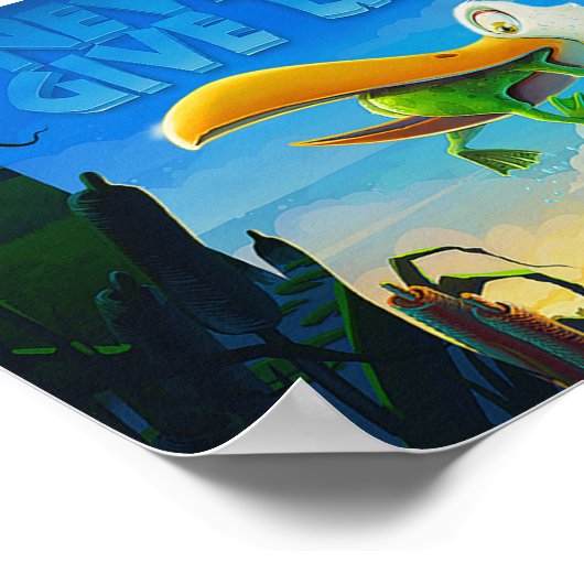 Geben Sie niemals Froschplakate auf Poster (Ecke)