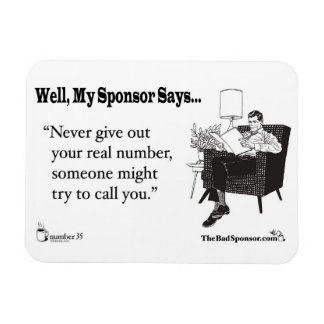 Geben Sie niemals Ihre richtige Nummer.. Magnet