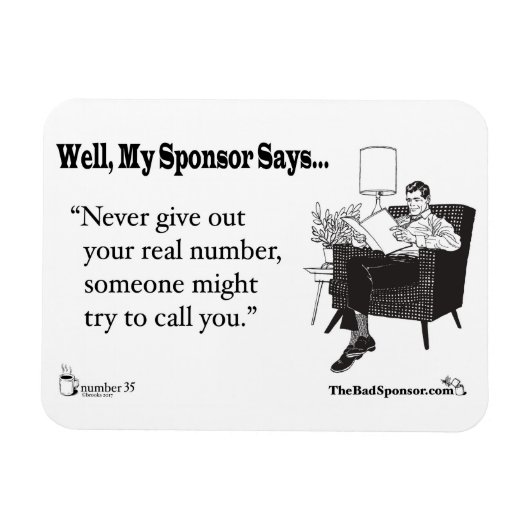 Geben Sie niemals Ihre richtige Nummer.. Magnet (Horizontal)