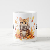 Geben Sie niemals mit Niedlicher Bengalischer Katz Jumbo-Tasse (Vorderseite)