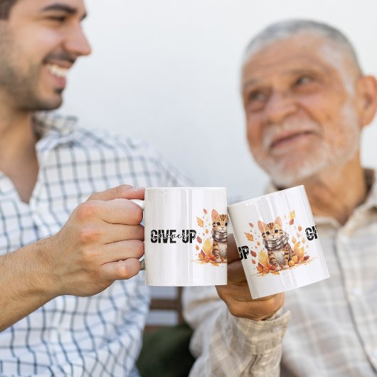 Geben Sie niemals mit Niedlicher Bengalischer Katz Kaffeetasse