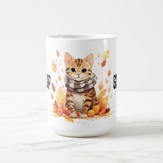 Geben Sie niemals mit Niedlicher Bengalischer Katz Kaffeetasse (Mittel)