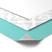 Geben Sie niemals Motivierend Zitat-Kunstwerk-Post Poster (Ecke)