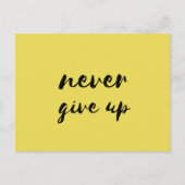 Geben Sie niemals Postkarte auf (Vorderseite)