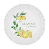 Geben Sie Oma eine Quetschgelbe Zitrone Schneidebrett (Vorderseite)