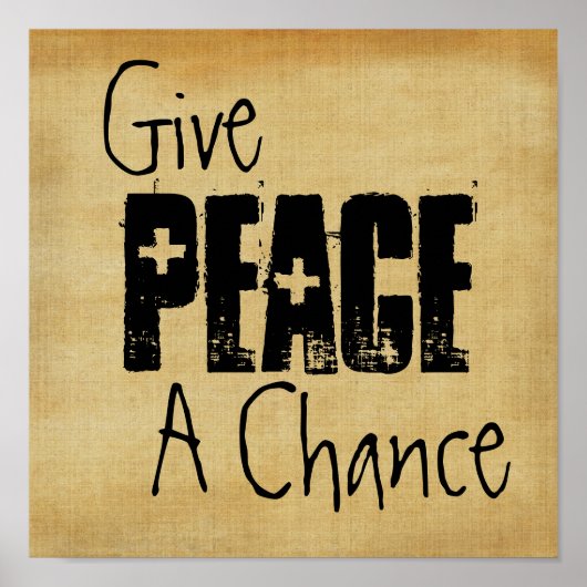Geben Sie Peace a Chance Poster Print (Vorne)