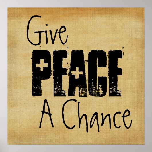 Geben Sie Peace a Chance Poster Print (Vorne)