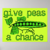 Geben Sie Peas a Chance Funny Peace Print Poster S (Vorne)