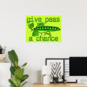 Geben Sie Peas a Chance Funny Peace Print Poster S (Heimbüro)