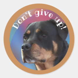Geben Sie Rottweiler Classic Round Sticker nicht a