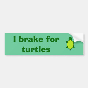 Geben Sie Schildkröten eine Bremse! Autoaufkleber