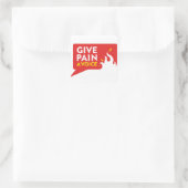 Geben Sie Schmerz eine Stimme Quadratischer Aufkleber (Tasche)