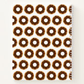 Geben Sie Schokolade mit Regenbogensprinklen auf Notizbuch (Rückseite)