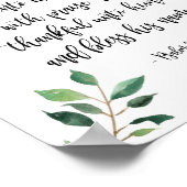 Geben Sie seine Tore mit Christlichem Erntedank ei Poster (Ecke)