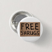Geben Sie Shrugs-Pappzeichen frei Button (Vorne & Hinten)